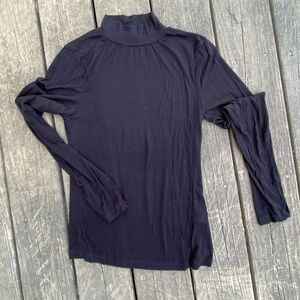 Soft Basic Black Turtleneck